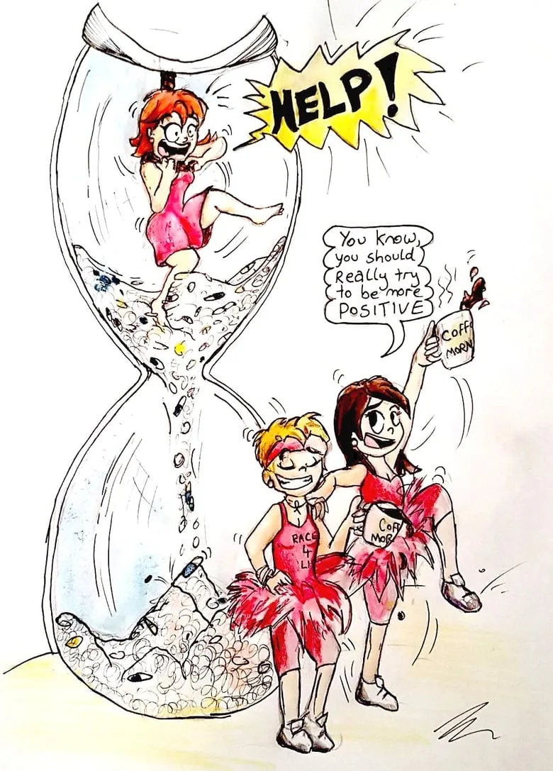 Tassia's cartoon re pink positivity