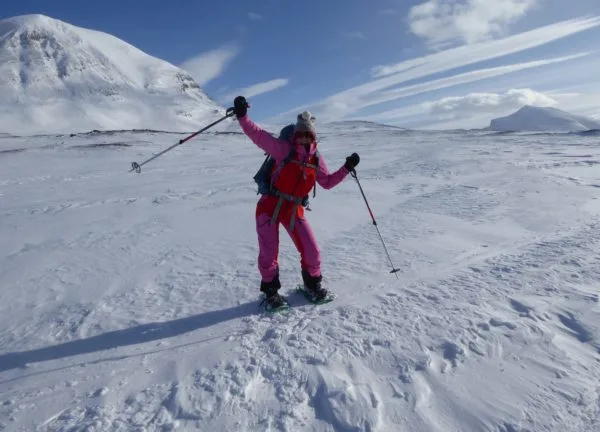 Kate skiing