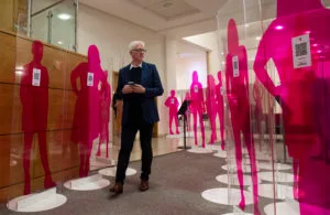 GLASGOW, SCOTLAND - DECEMBER 02: during the launch of 'The Darker Side of Pink’ exhibition at the Mitchell Lubrary, on December 02, 2022, in Glasgow, Scotland (Photo by Craig Foy / SNS Group)
